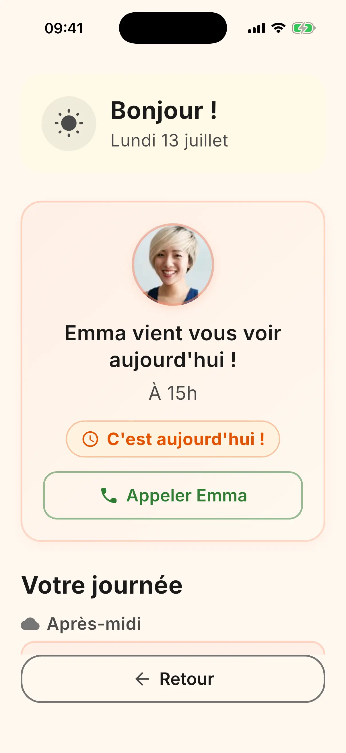 Calendrier avec événements à venir