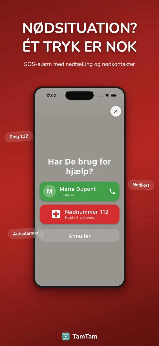 SOS-knap i nødtilstand
