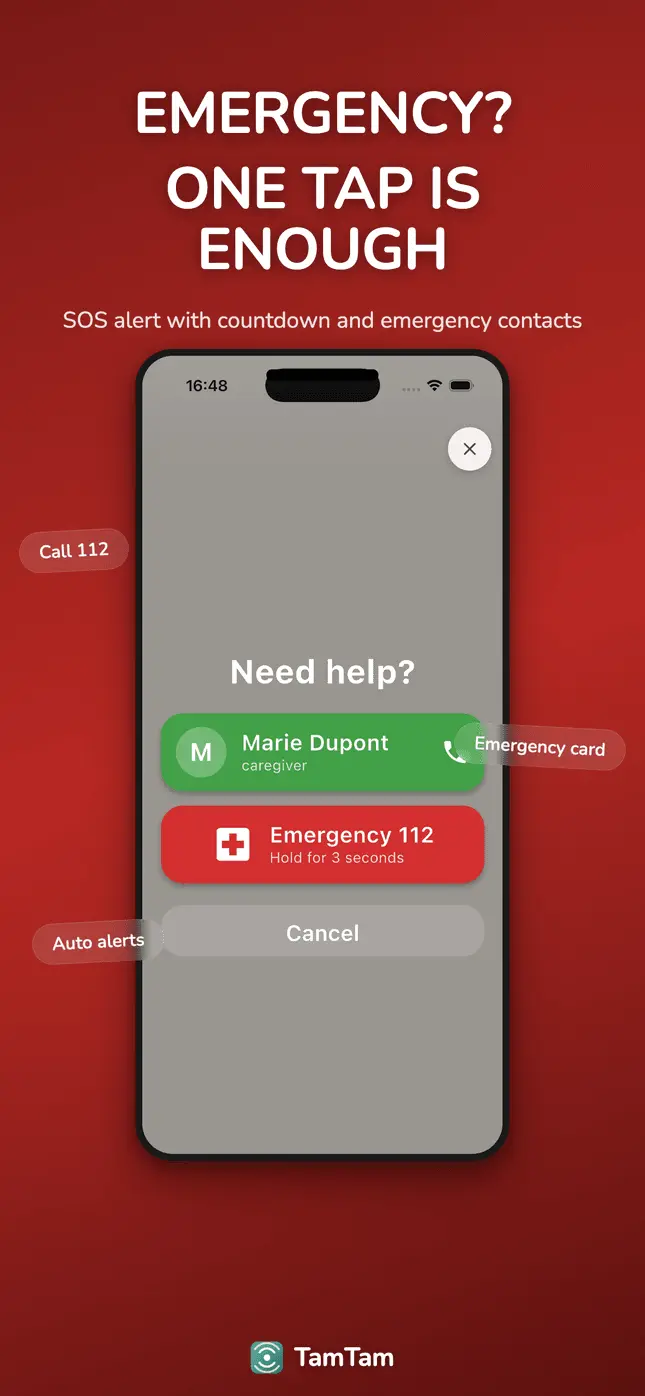 SOS button in emergency mode